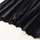 Large Black The Rowan | Ribbed Pleated Sweater Wrap Dress