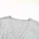 Large Gray The Rowan | Ribbed Pleated Sweater Wrap Dress