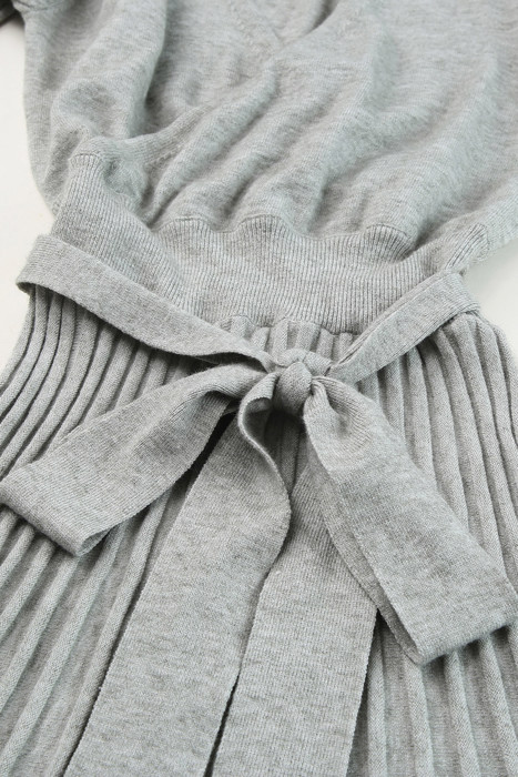 The Rowan | Ribbed Pleated Sweater Wrap Dress