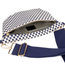 Navy Checkered The Fiona | Checkered Woven Bum Bag (11 Colors) 