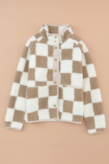 The Dylan | Checkered Sherpa Jacket