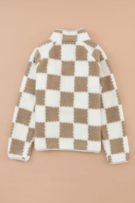 The Dylan | Checkered Sherpa Jacket