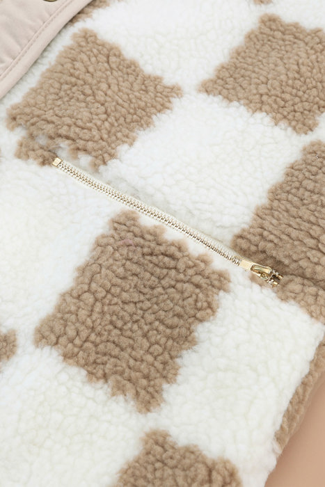 The Dylan | Checkered Sherpa Jacket