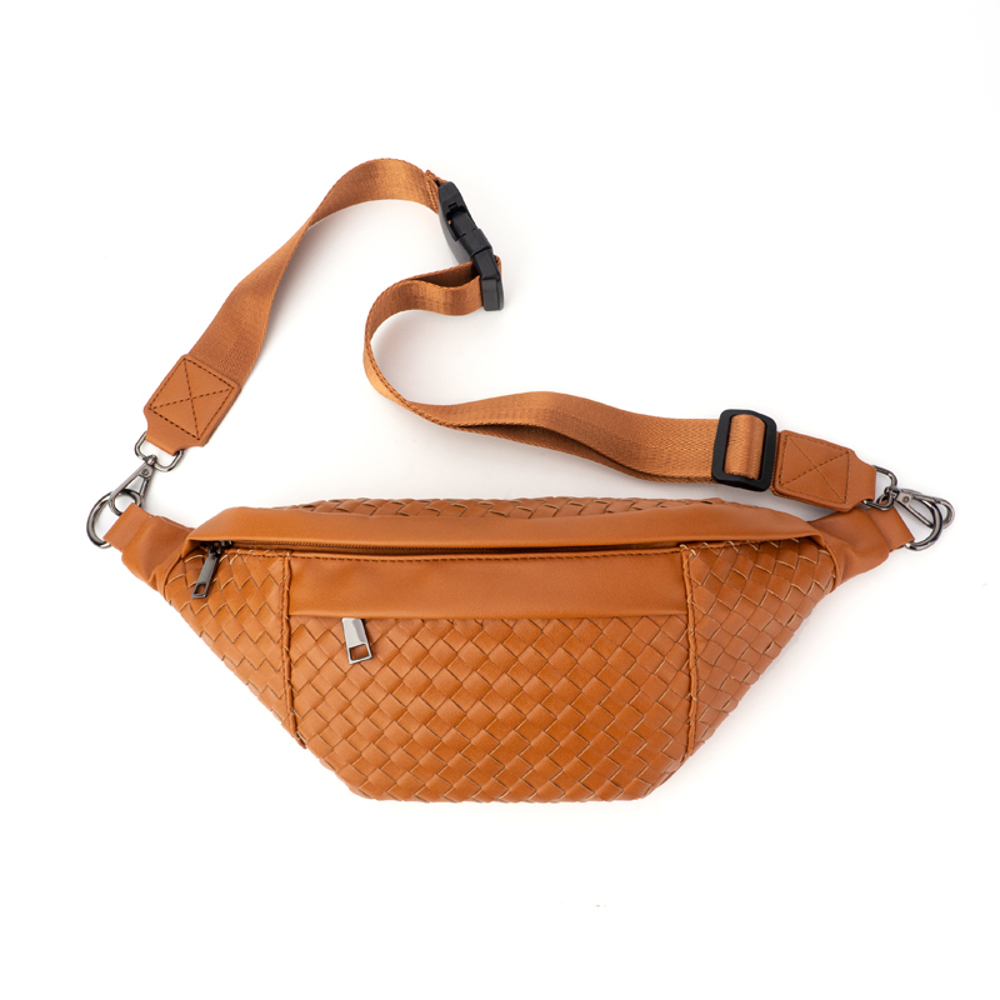 The Riley | Woven Leather Sling Bag