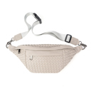 Light Gray The Riley | Woven Leather Sling Bag