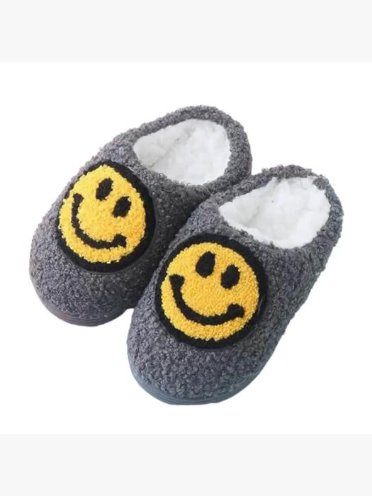 Kid's Comfy Smiley Face Slippers | 4 Colors