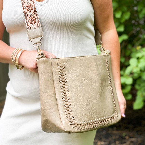 The Harper | Cross stitch Messenger Bag