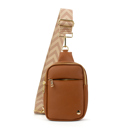 Brown The Harlow |  Sling Bag with Chevron Strap | 3 Colors