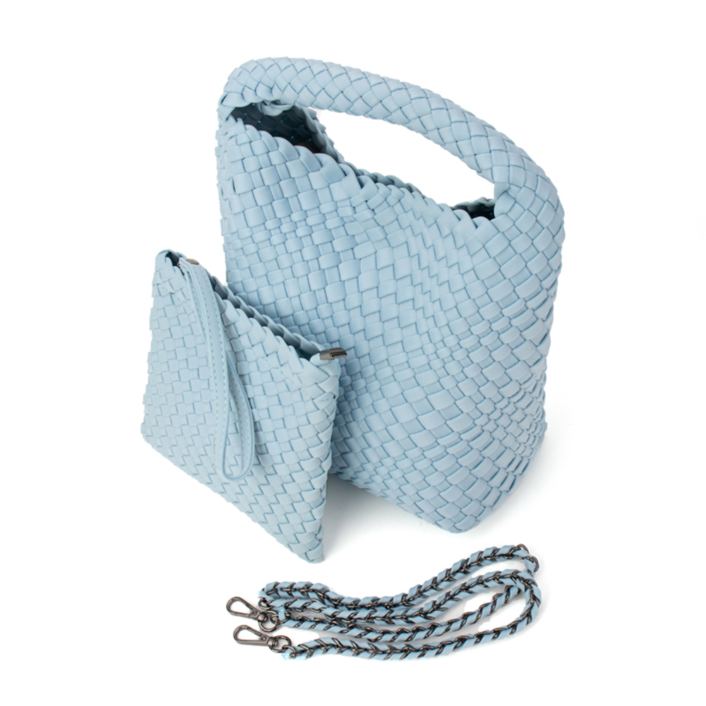 The Chloe | Small Woven Crossbody Tote | 8 Colors