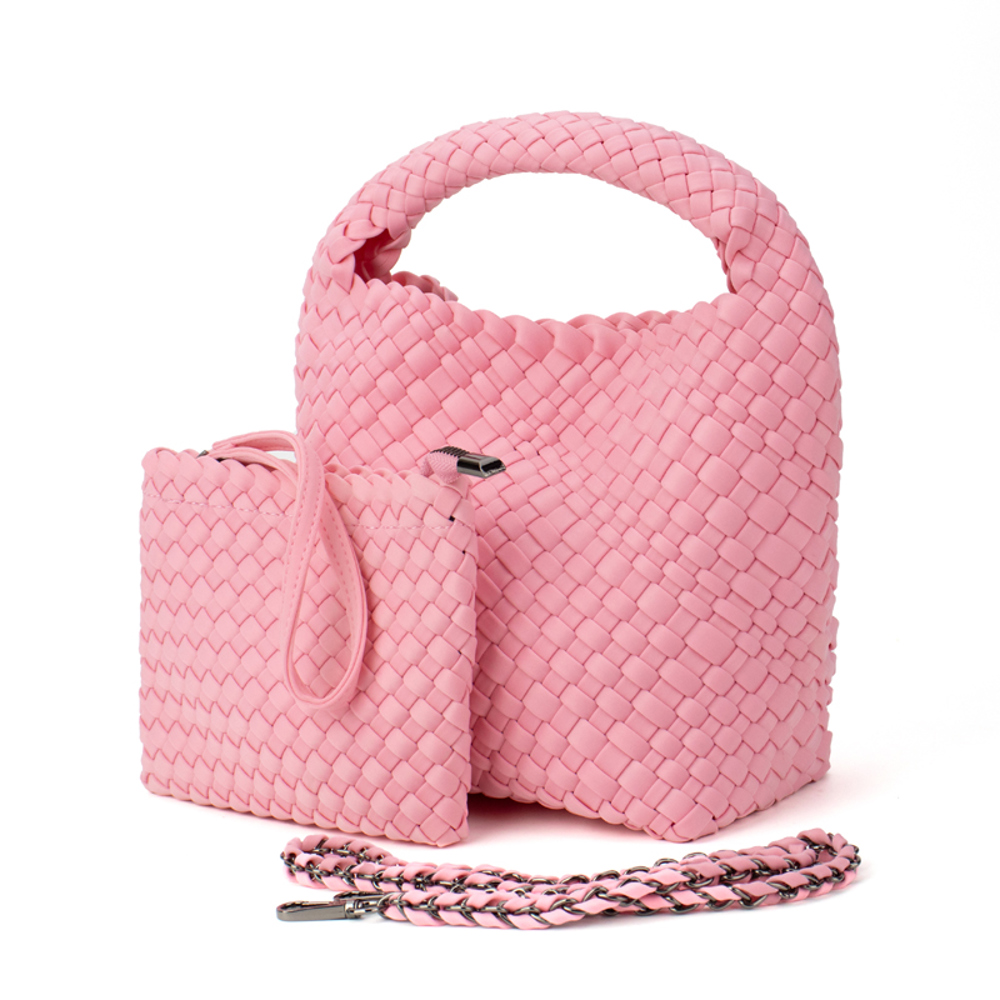 The Chloe | Small Woven Crossbody Tote | 8 Colors