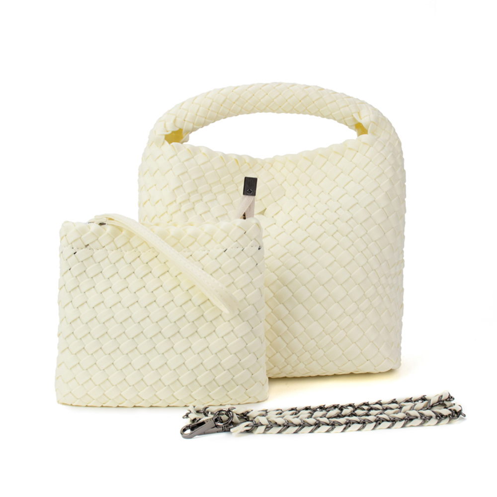 The Chloe | Small Woven Crossbody Tote | 8 Colors