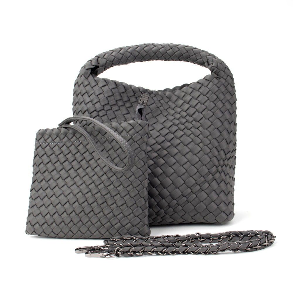 The Chloe | Small Woven Crossbody Tote | 8 Colors