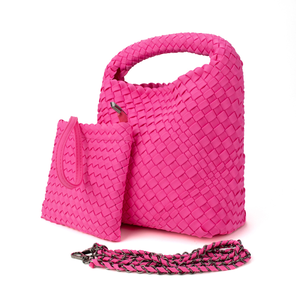 The Chloe | Small Woven Crossbody Tote | 8 Colors