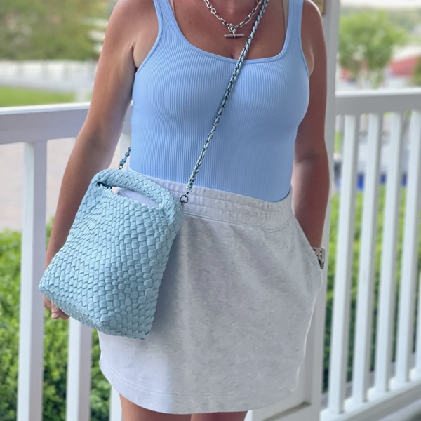 The Chloe | Small Woven Crossbody Tote | 8 Colors