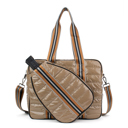 Tan The Bennett | Pickleball Puffer Duffel Sport Bag | 6 Colors