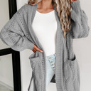 Gray Small The Dakota | Cozy Cable Knit Cardigan | 5 Colors