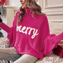  Merry Batwing Turtleneck Sweater Christmas