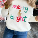  Merry & Bright Round Neck Casual Sweater