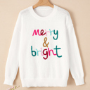  Merry & Bright Round Neck Casual Sweater