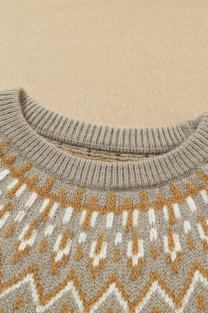 The Avery | Fair Isle Round Neck Sweater