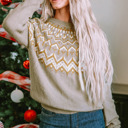 Small The Avery | Fair Isle Round Neck Sweater