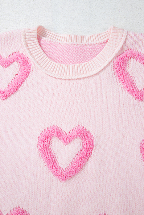 The Jesse | Heart Shape Bubble Sleeve Baggy Sweater