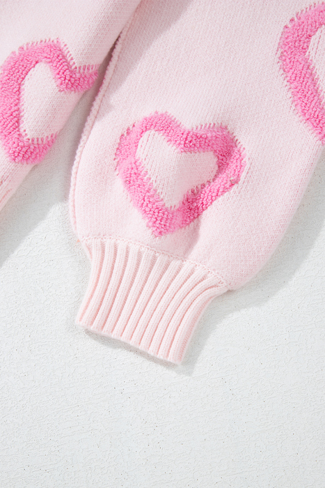 The Jesse | Heart Shape Bubble Sleeve Baggy Sweater