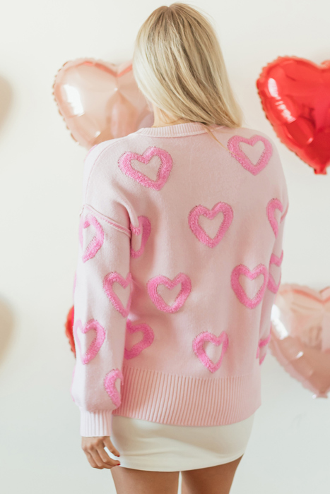 The Jesse | Heart Shape Bubble Sleeve Baggy Sweater