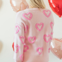  The Jesse | Heart Shape Bubble Sleeve Baggy Sweater