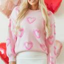  The Jesse | Heart Shape Bubble Sleeve Baggy Sweater