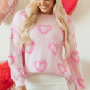  The Jesse | Heart Shape Bubble Sleeve Baggy Sweater