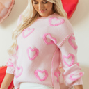  The Jesse | Heart Shape Bubble Sleeve Baggy Sweater