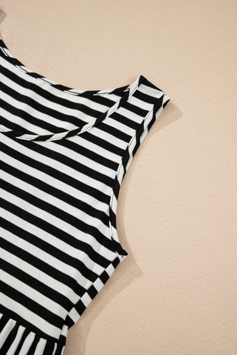 Striped Sleeveless Mini Dress