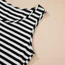  Striped Sleeveless Mini Dress