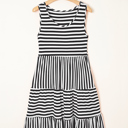 Striped Sleeveless Mini Dress