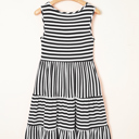  Striped Sleeveless Mini Dress