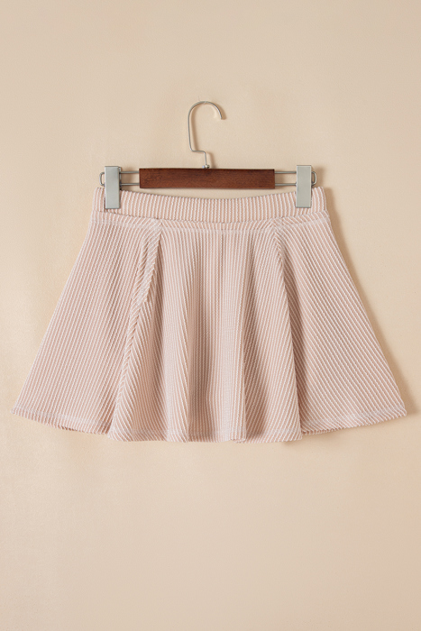 The Aurora | Corded Top and High Waist Ruffled Skort Set