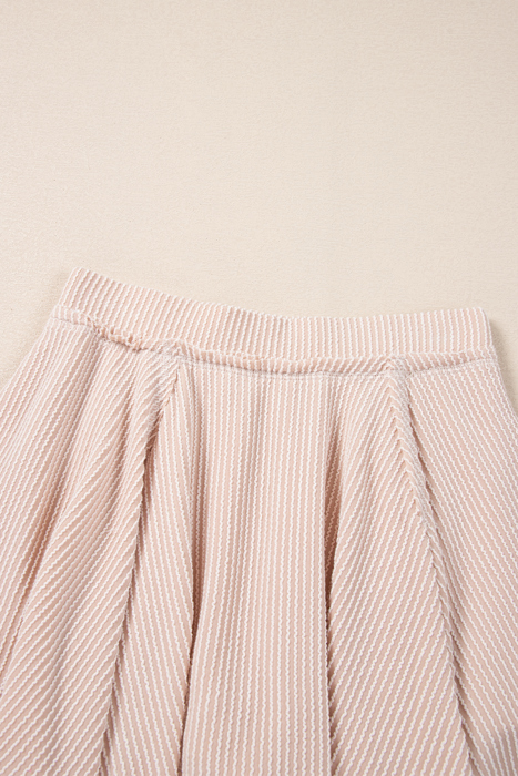 The Aurora | Corded Top and High Waist Ruffled Skort Set