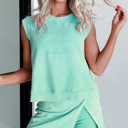  Ivy | Cotton Tank Top Lined Split Skort Set - 2 Pieces