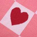  The Poppy | Pink Love Heart Checkered Valentine Knit Sweater