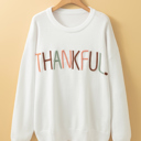  Thankful Ivory Embroidered Sweater