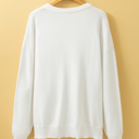  Thankful Ivory Embroidered Sweater