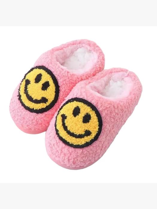 Kid's Comfy Smiley Face Slippers | 4 Colors