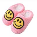 Pink Toddler Size 8-9 XS Kid's Comfy Smiley Face Slippers | 4 Colors