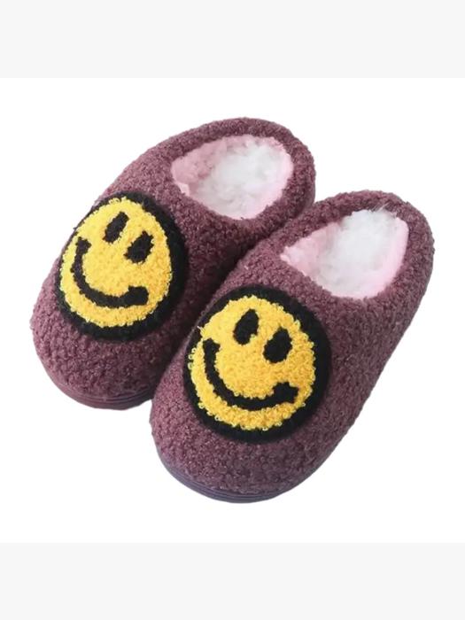 Kid's Comfy Smiley Face Slippers | 4 Colors