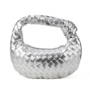 Silver The Charlize | Knotted Woven Handbag