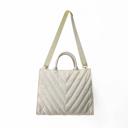 Winter White The Carmen | Chevron Stripe Large Puffer Tote