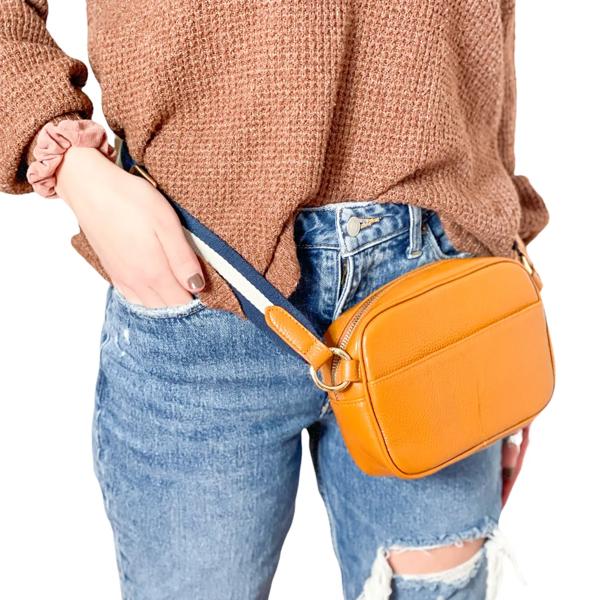 The Kelli | Convertible Pebbled Leather Belt Bag/Sling Bag