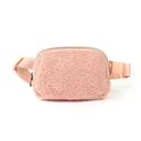 Light Pink Sherpa Belt Bag | Sling Bag | Waist Bag