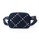 Navy The Ella | Woven Neoprene Belt Bag